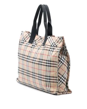 Burberry Pre-Owned 20世紀ハウス チェック キャンバス トートバッグ - ブラウン - サムネイル3