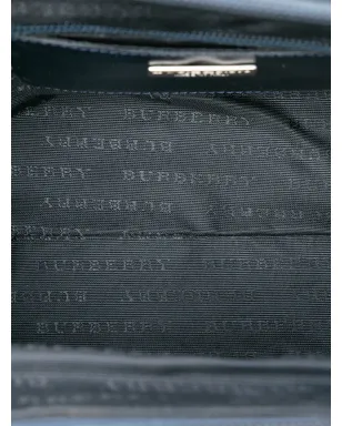 Burberry Pre-Owned ハウスチェック エンボスレザー ハンドバッグ ブルー - サムネイル5