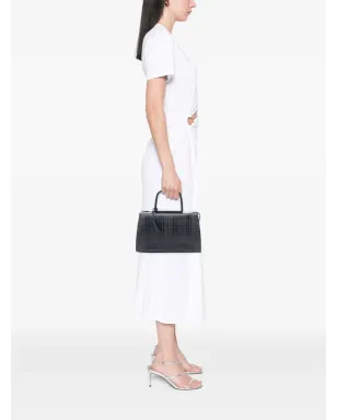Burberry Pre-Owned ハウスチェック エンボスレザー ハンドバッグ ブルー - サムネイル2