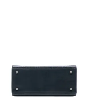 Burberry Pre-Owned ハウスチェック エンボスレザー ハンドバッグ ブルー - サムネイル4