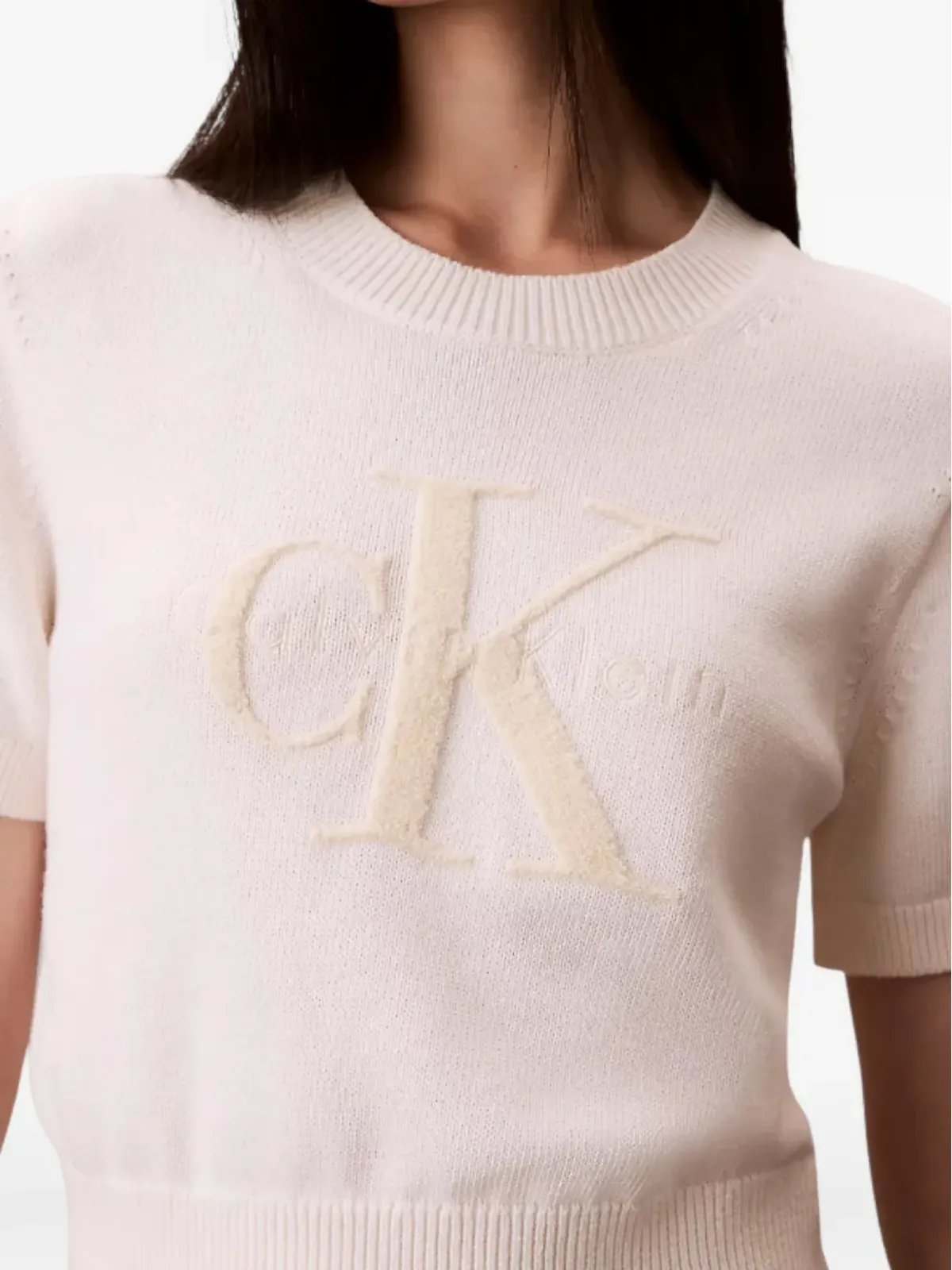 Calvin Klein ロゴ刺繍入りTシャツ - 画像5