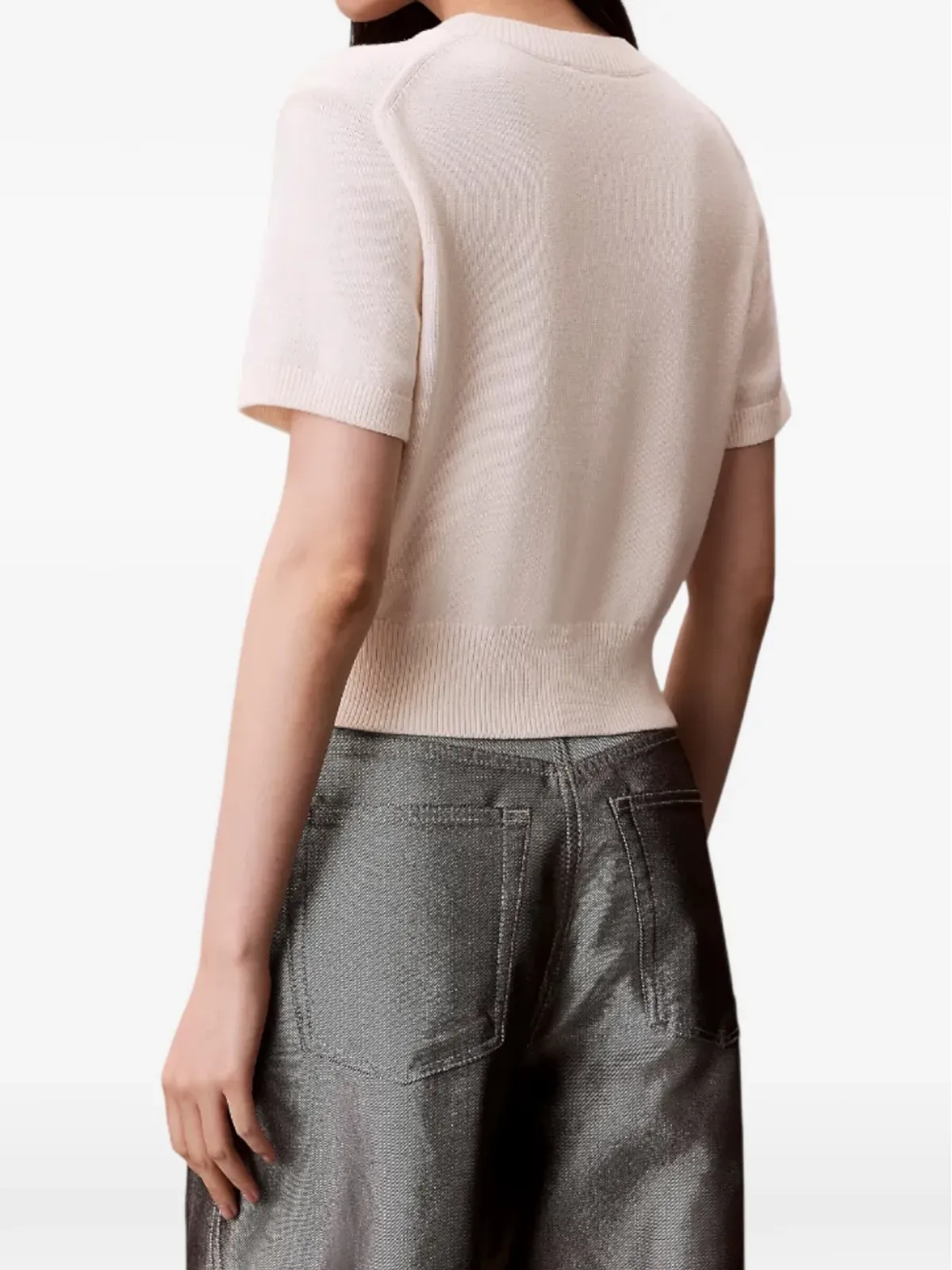 Calvin Klein ロゴ刺繍入りTシャツ - 画像4