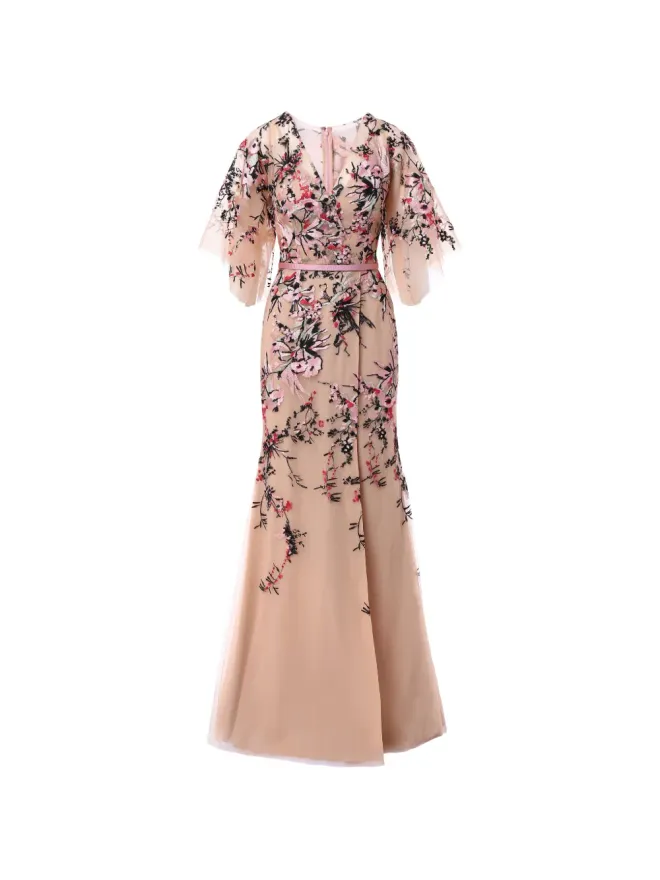 Rami Al Ali Rami Al Ali 刺繍入りオーバーラップマキシドレスの商品画像