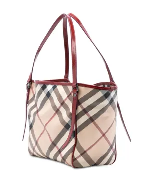 Burberry Pre-Owned 2000-2017 Supernova Check Coated Canvas Tote Bag - Brown - サムネイル3