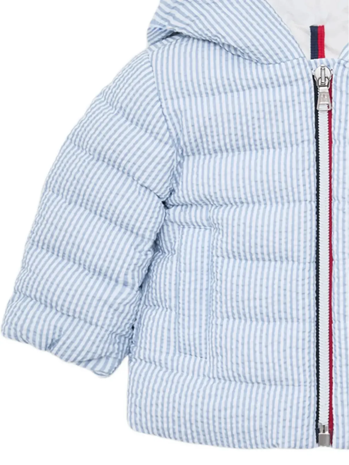 Moncler Enfant Haluk Seersucker hooded down jacket - Blue - 画像2