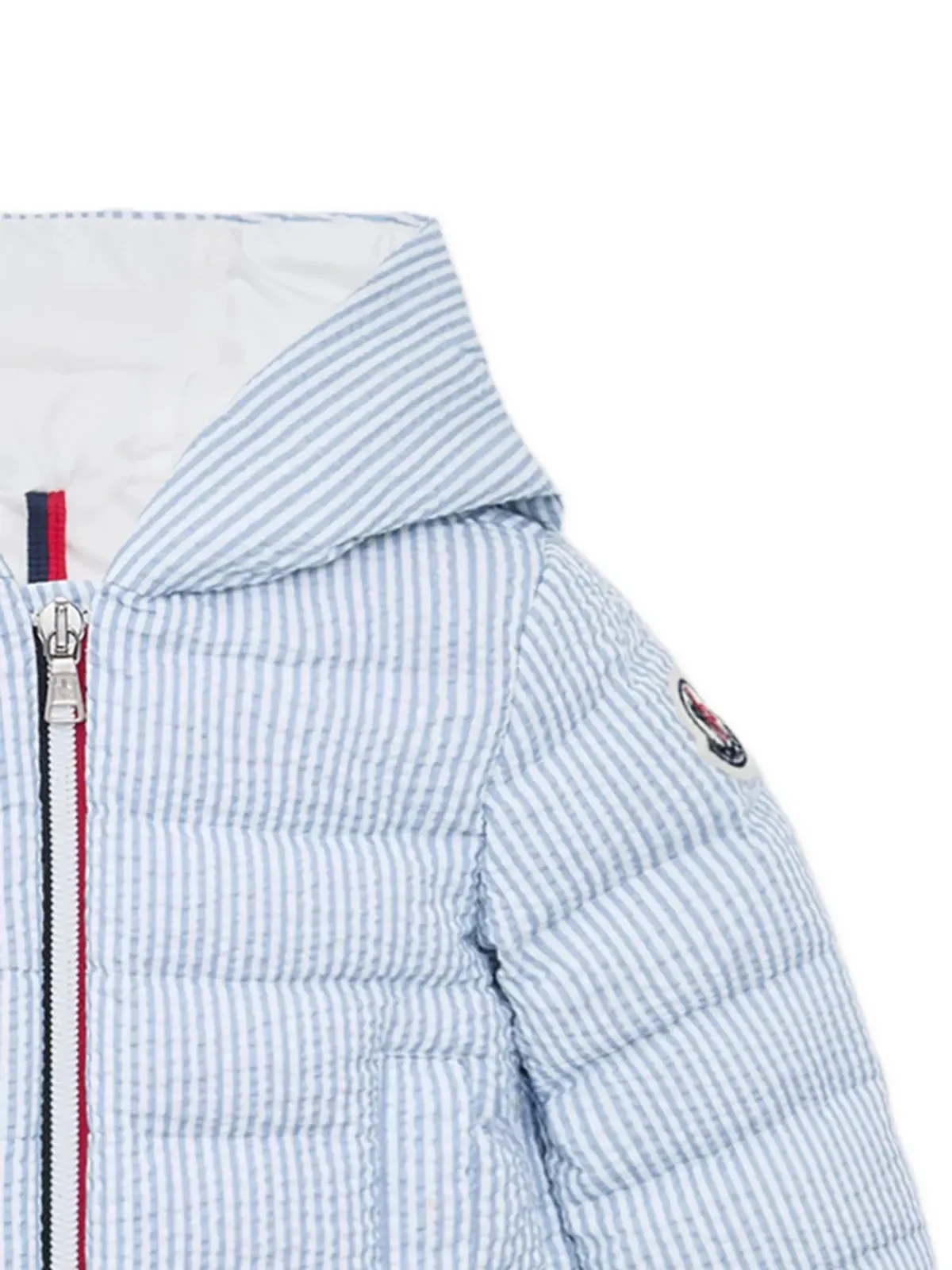 Moncler Enfant Haluk Seersucker hooded down jacket - Blue - 画像3