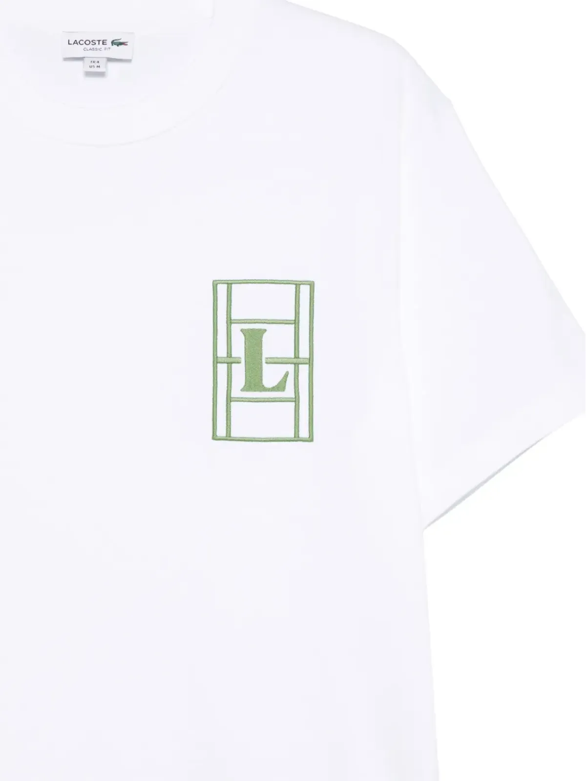 Lacoste 刺繍入りTシャツ - ホワイト - 画像3