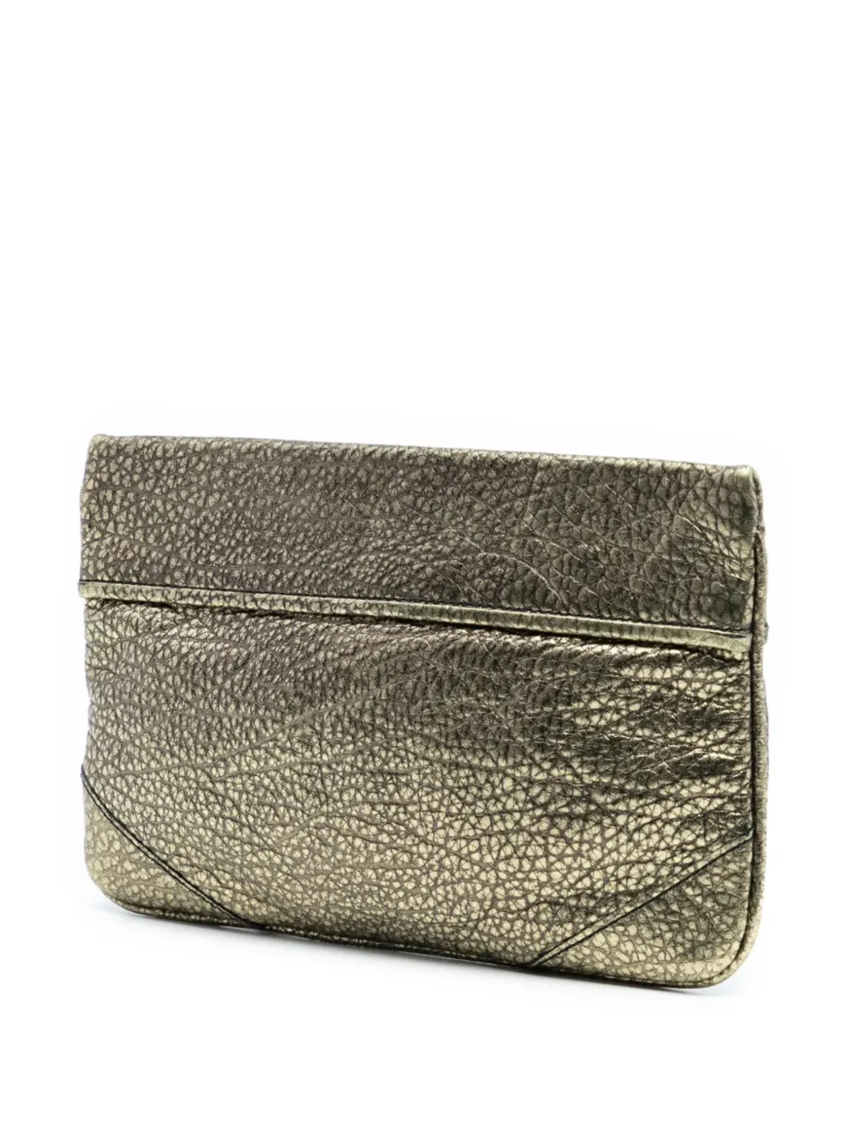 Burberry Pre-Owned メタリックグレインレザー ウィストレット/クラッチバッグ - ゴールド - 画像3