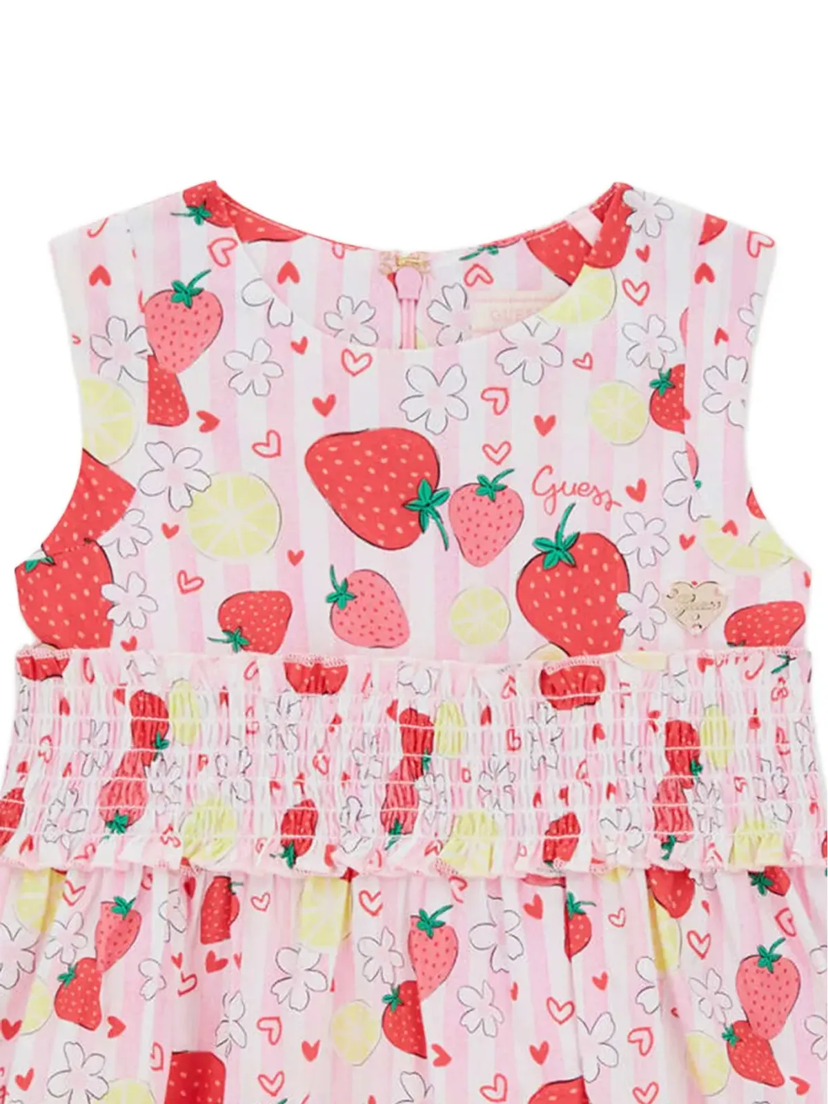 guess kids strawberry-print dress - Pink - 画像4