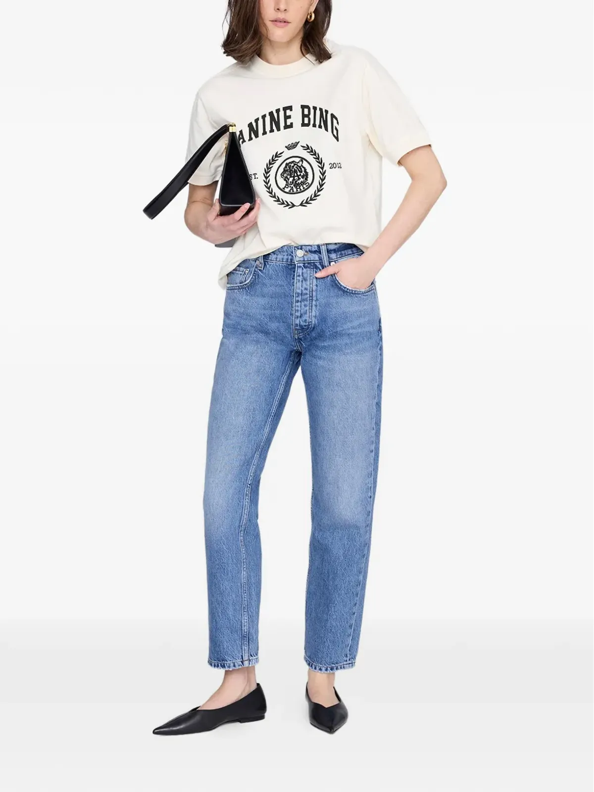 ANINE BING Jaylin グラフィックプリントTシャツ - 画像3