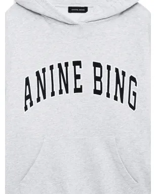 ANINE BING ロゴディテール フーディー - グレー - サムネイル5
