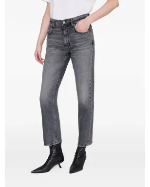 ANINE BING Kate 洗い加工デニムジーンズ - Grey - サムネイル4