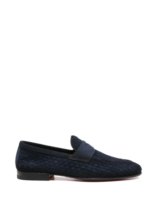 Santoni Santoni 織りストラップ レザー ローファーの商品画像