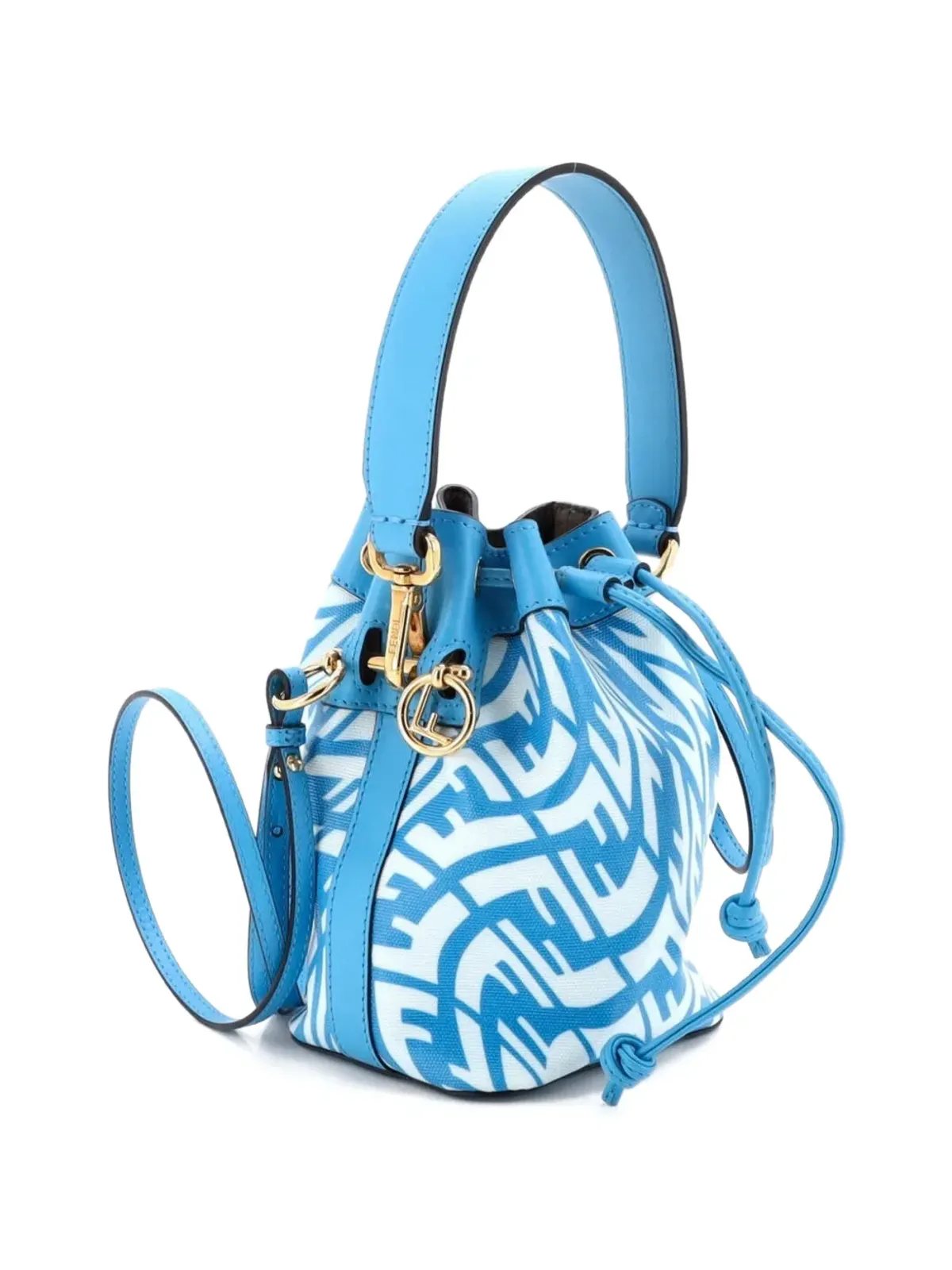 Fendi ビンテージ モン・トレゾール ヴァーティゴ ズーカ コーテッドキャンバス バケットバッグ - ブルー - 画像3