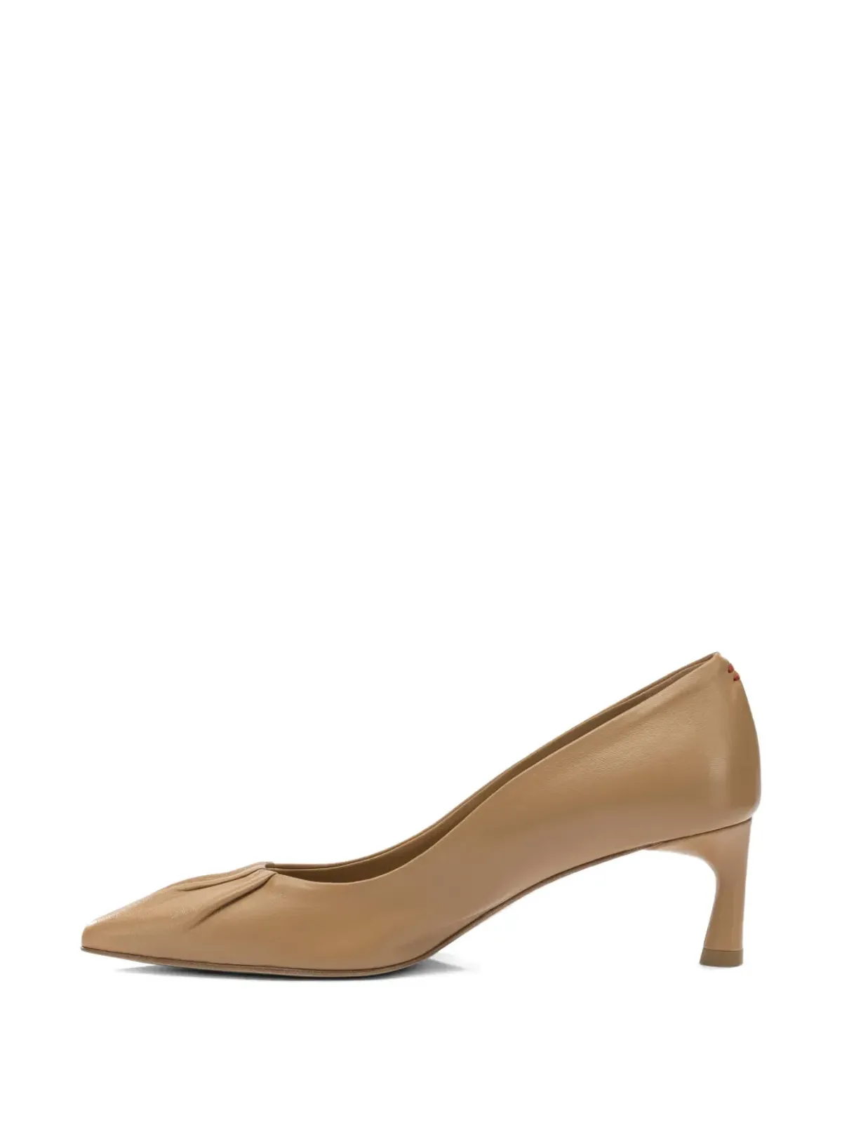 Halmanera gathered leather pumps - Brown - 画像5