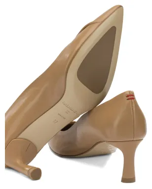 Halmanera gathered leather pumps - Brown - サムネイル4