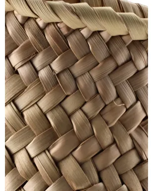 Chloé Pre-Owned Sense バスケット トート ラフィア×レザー ミディアム ショルダーバッグ - Neutrals - サムネイル3