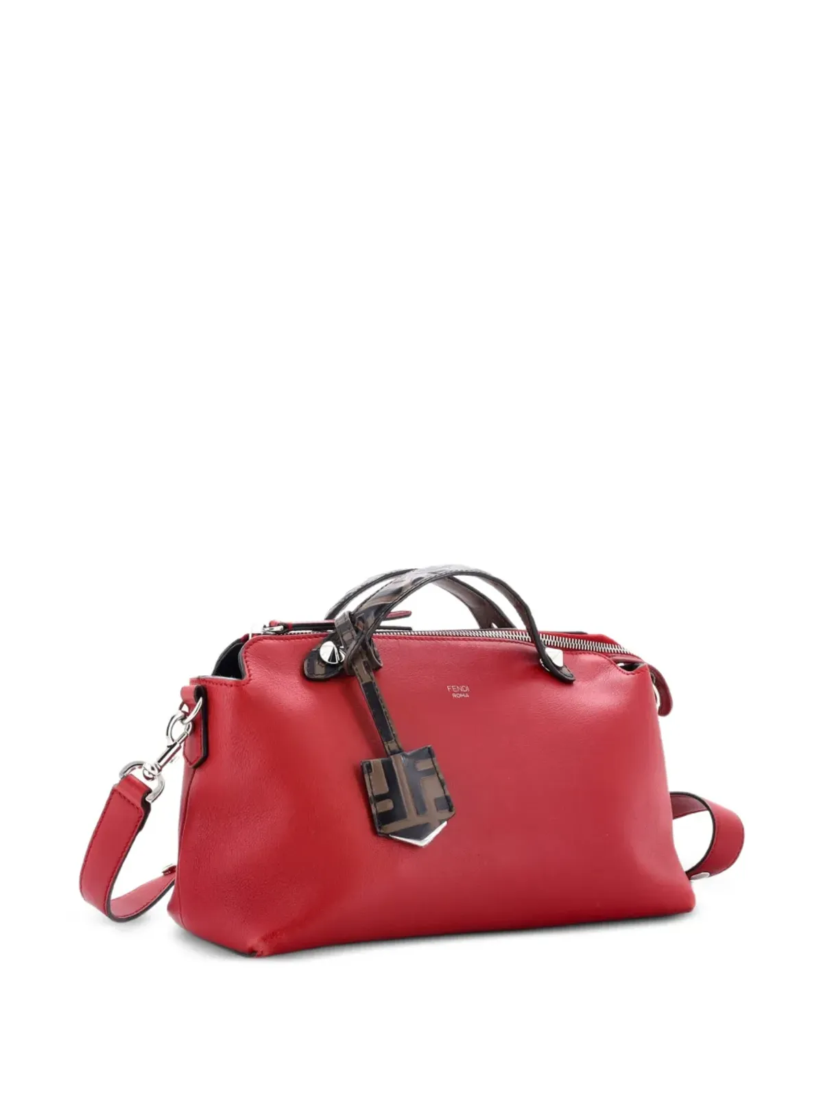 Fendi Vintage By The Way レザー ズカエンボスディテール付き 小型サッチェル - 画像3