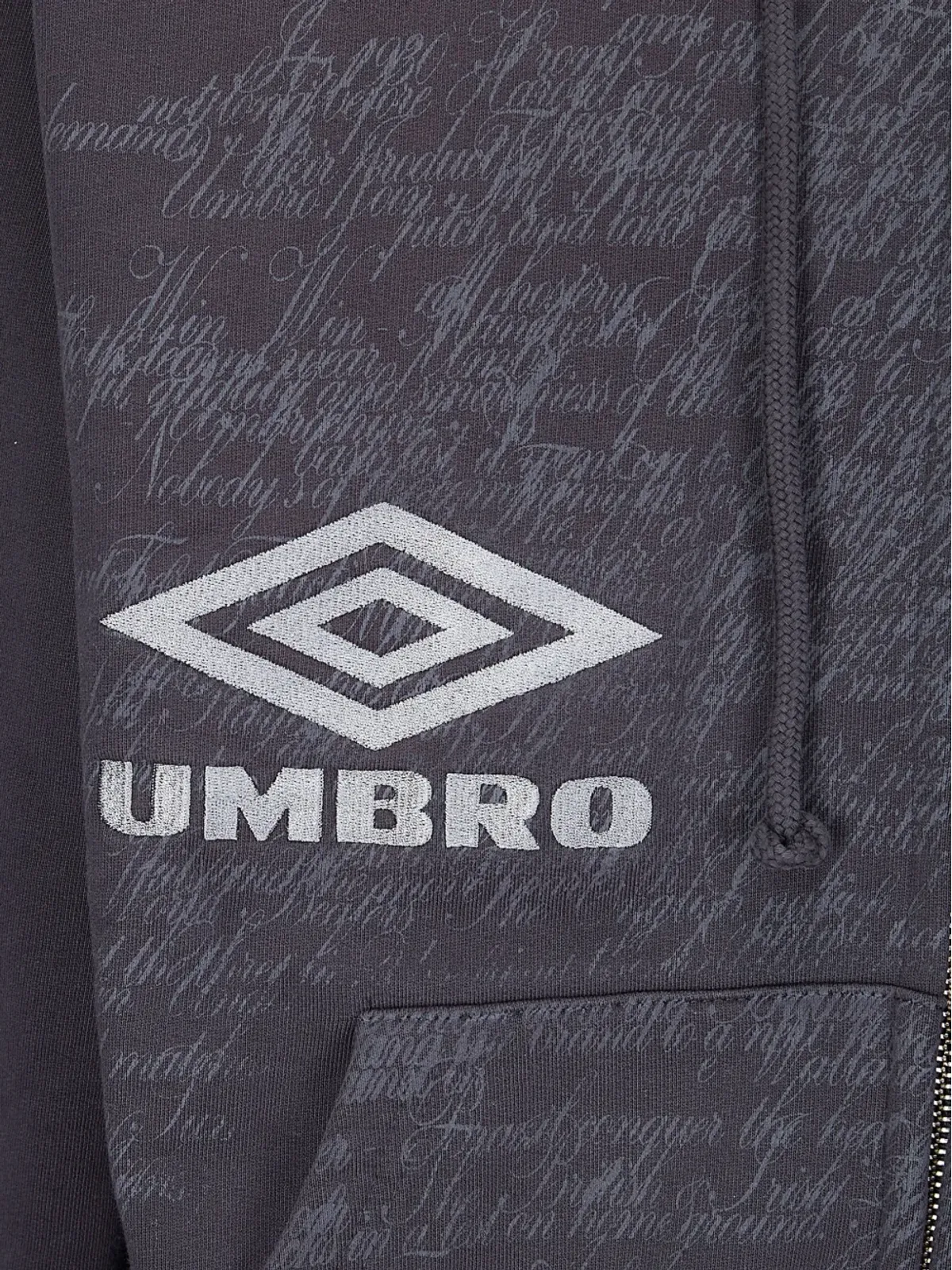 UMBRO x Slam Jam テキストプリント ジップアップ パーカー - ブラック - 画像3
