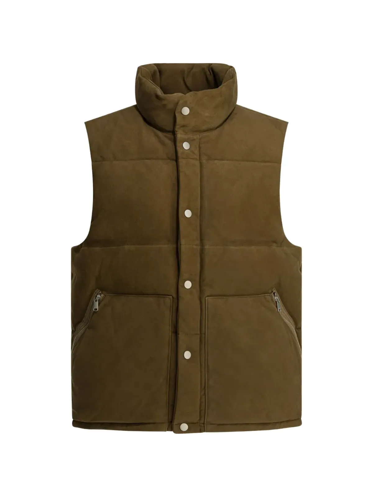 nonnative ジレ（ジップポケット付き・ボタン留め・ブラウン） - 画像1