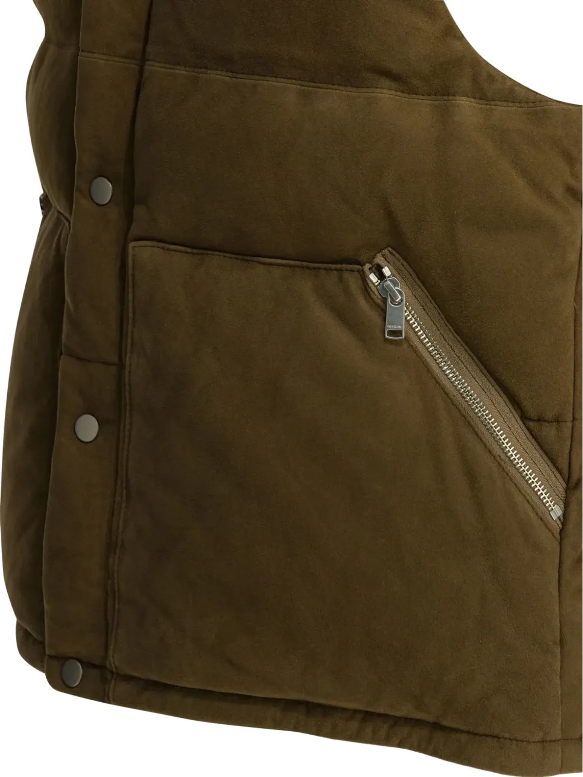 nonnative ジレ（ジップポケット付き・ボタン留め・ブラウン） - 画像4