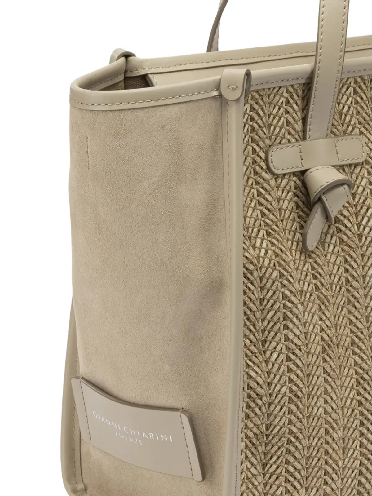 GIANNI CHIARINI 織り柄ノットディテール トートバッグ - 画像4