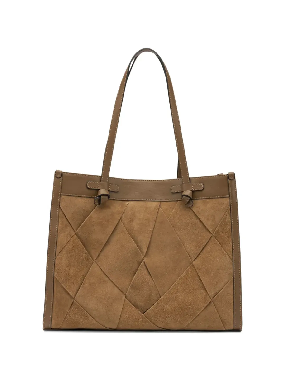 GIANNI CHIARINI マルチェラ織りノットハンドルショルダーバッグ - 画像1