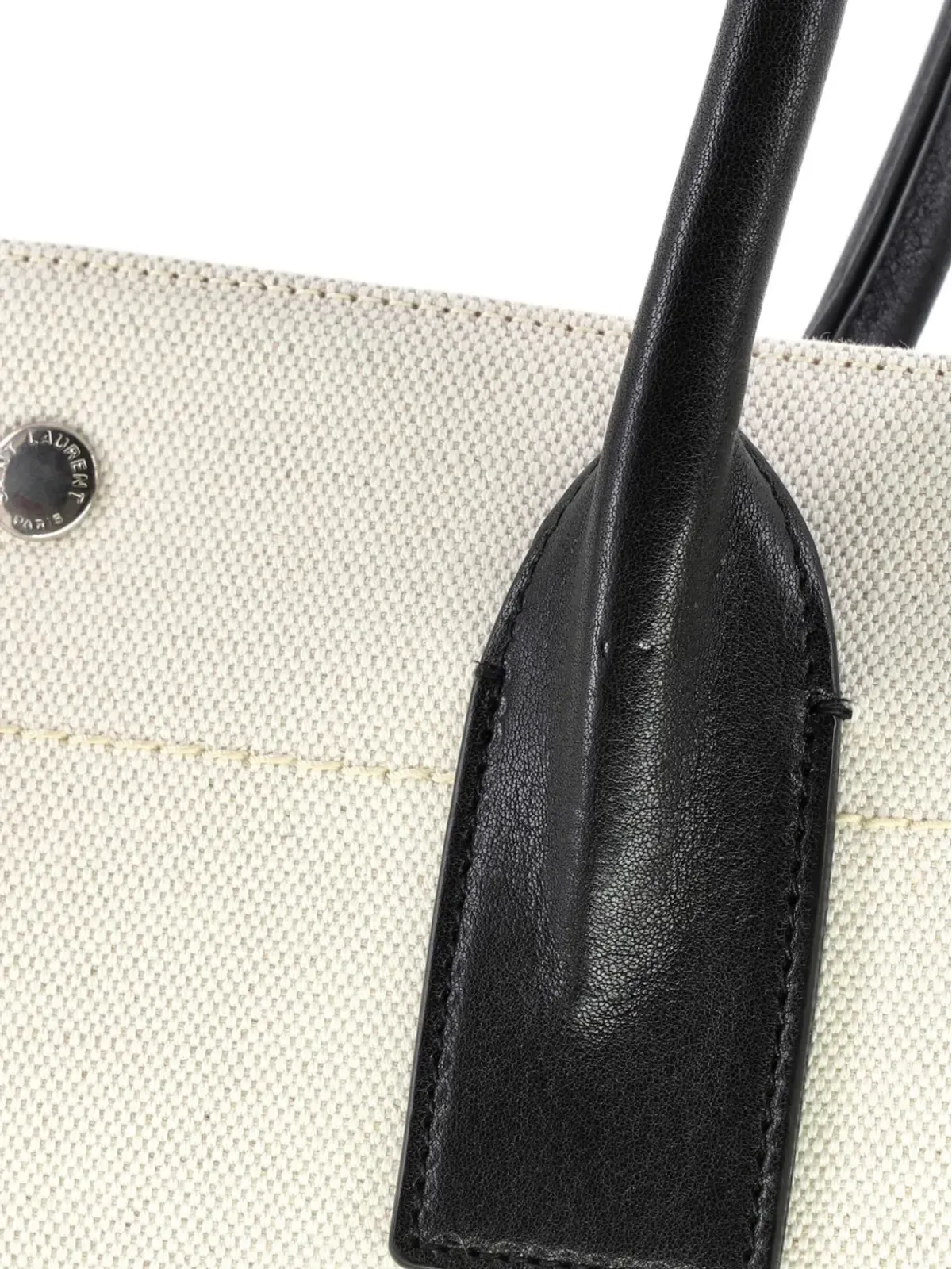 Saint Laurent Pre-Owned リヴ・ゴーシュ ショッパー キャンバス トートバッグ - 画像5