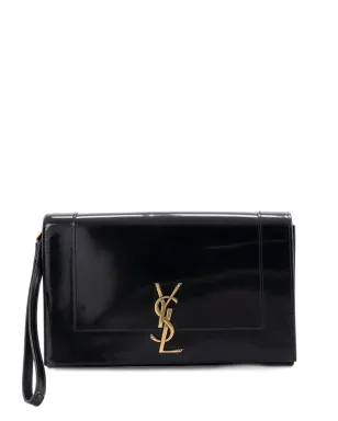 Saint Laurent Pre-Owned Cassandreフラップ・リストレット・ポーチ（パテントレザー）クラッチバッグ - サムネイル1