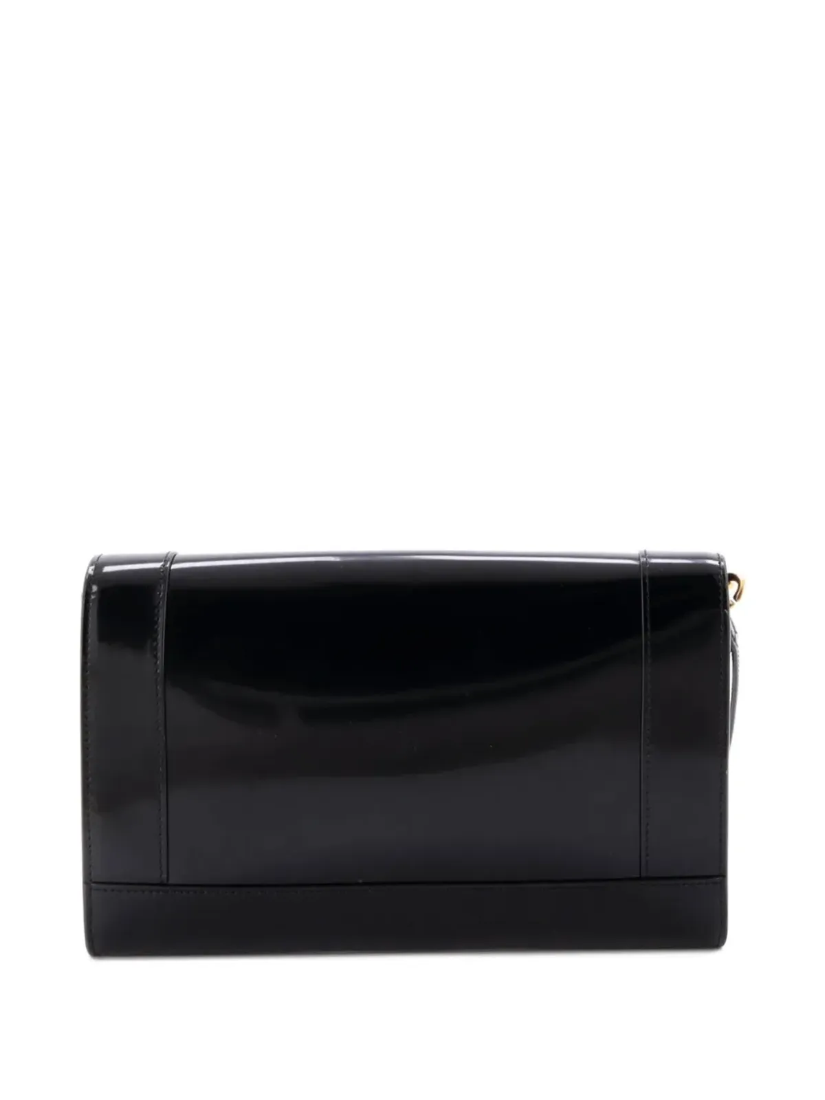 Saint Laurent Pre-Owned Cassandreフラップ・リストレット・ポーチ（パテントレザー）クラッチバッグ - 画像2