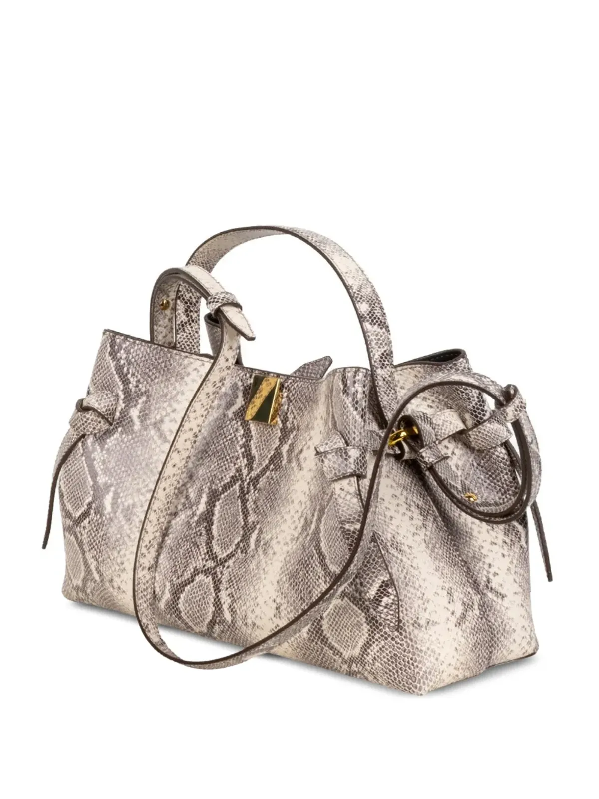 Yuzefi Gyoza snake-print tote bag - Neutrals - 画像2