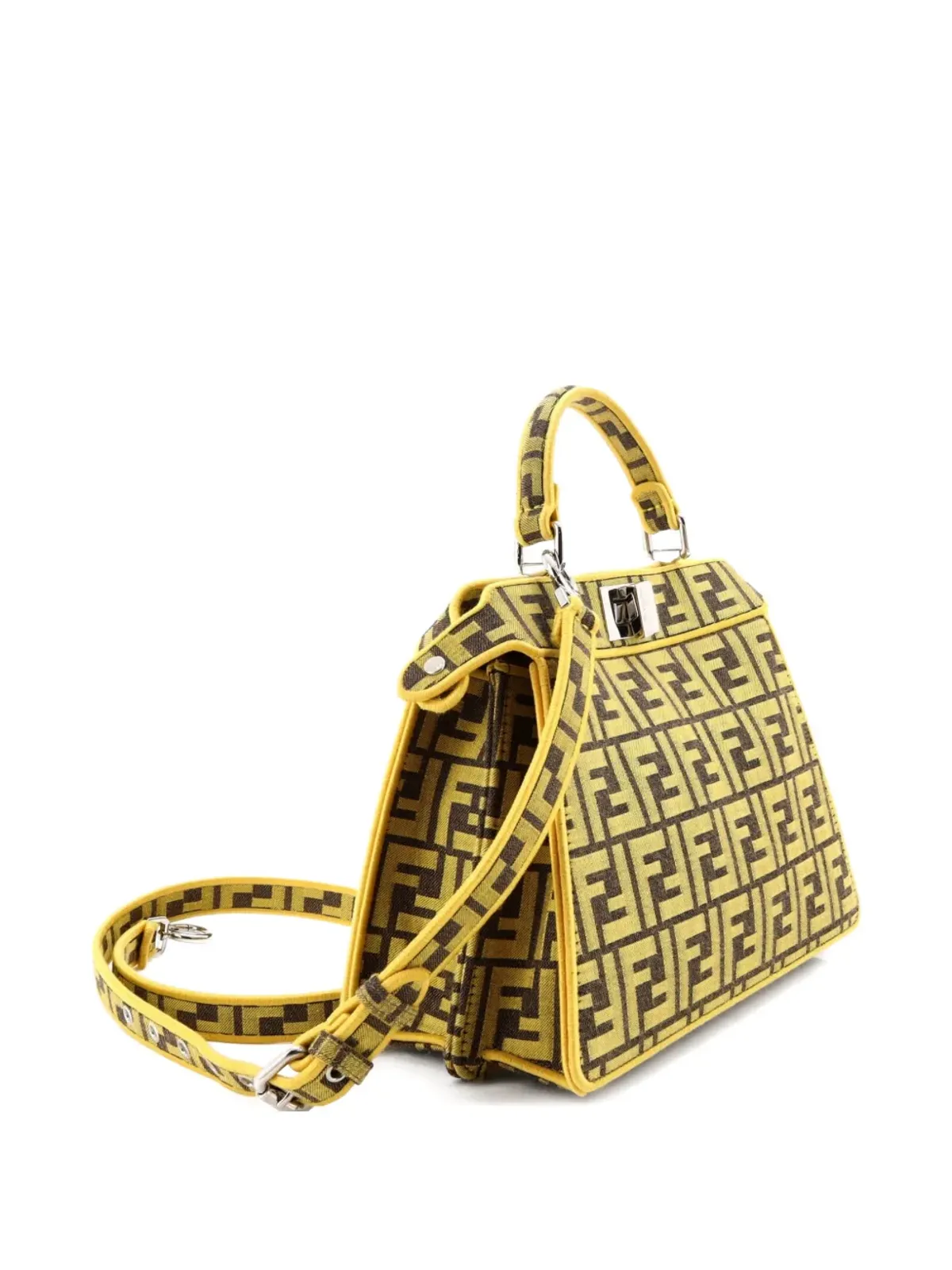 Fendi Pre-Owned x FRGMT ピークアブー ISeeU バッグ Zucca キャンバス ショルダーバッグ - 画像3