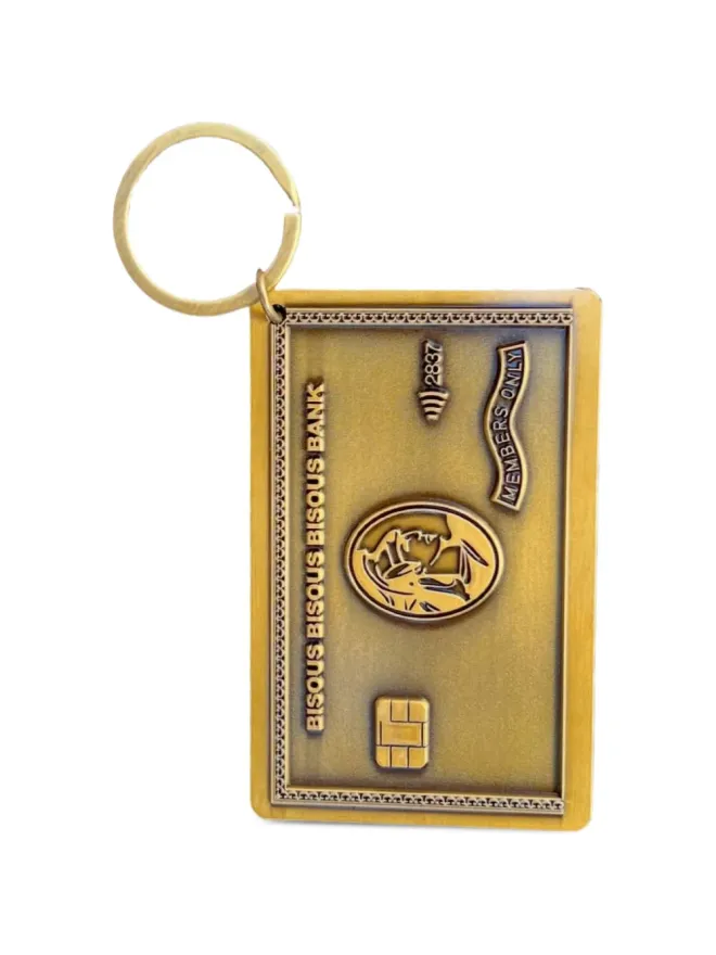 Bisous Skateboards Bisous Skateboards La carte keyring - Goldの商品画像