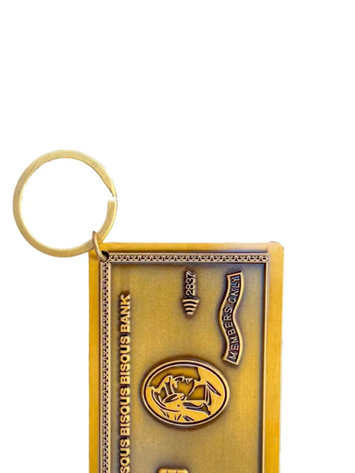 Bisous Skateboards La carte keyring - Gold - 画像2