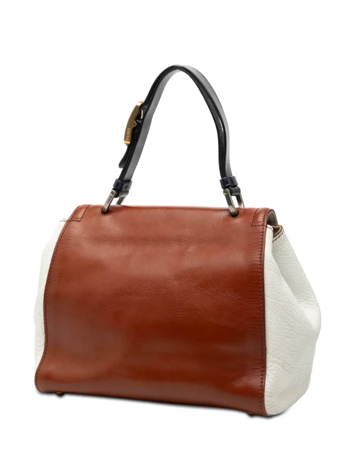 Fendi Pre-Owned カーフレザー シルヴァーナ トップハンドル バッグ／サッチェル（ブラウン） - 画像3