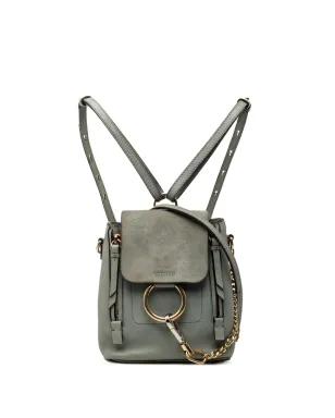 Chloé ビンテージ 2017 ミニ カーフスキンとスエードの Faye バックパック ブルー - サムネイル1