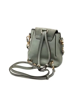 Chloé ビンテージ 2017 ミニ カーフスキンとスエードの Faye バックパック ブルー - サムネイル3
