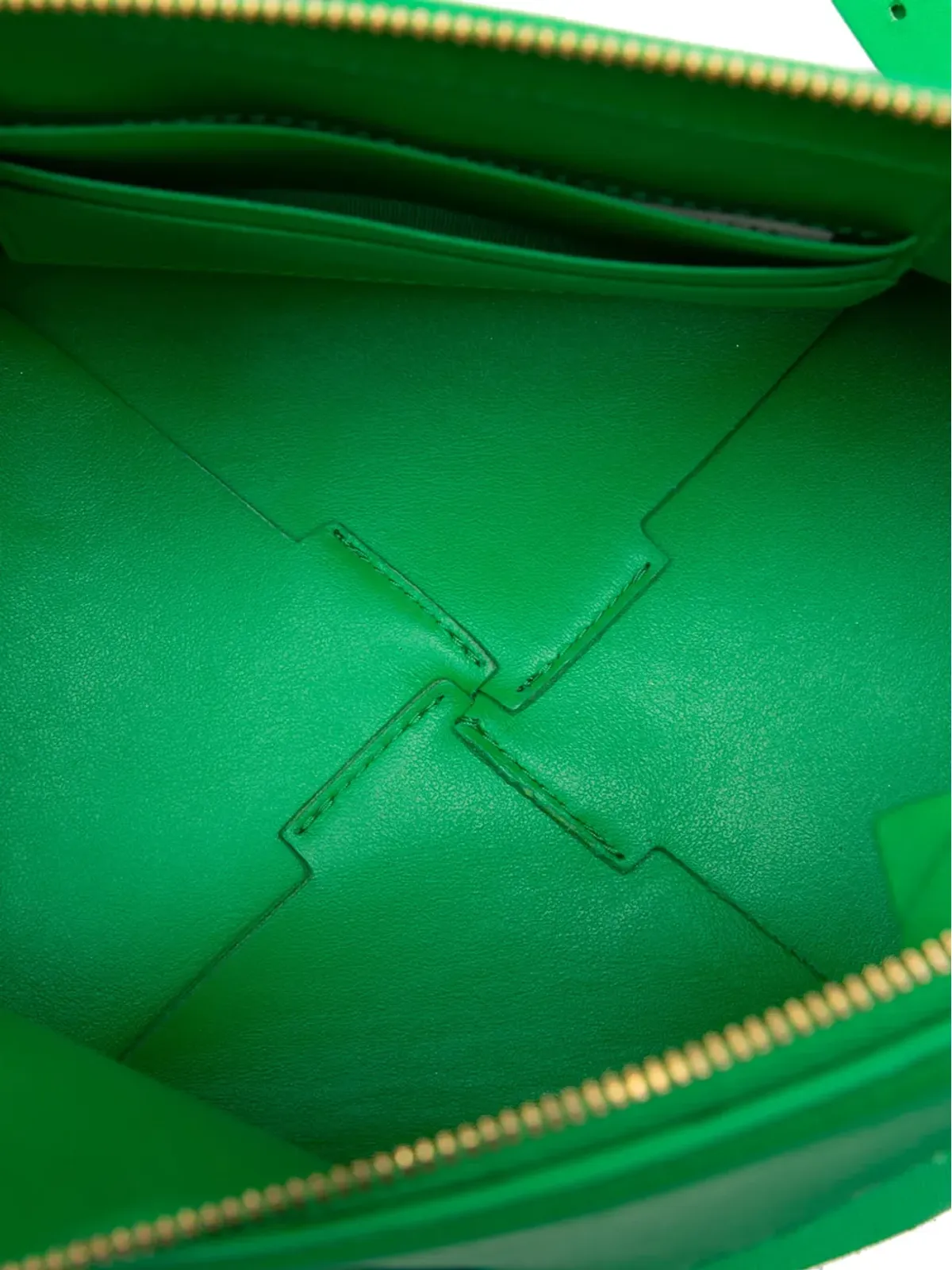 Bottega Veneta Pre-Owned ミニ ナパレザー イントレチャート Origami クロスボディバッグ グリーン - 画像5