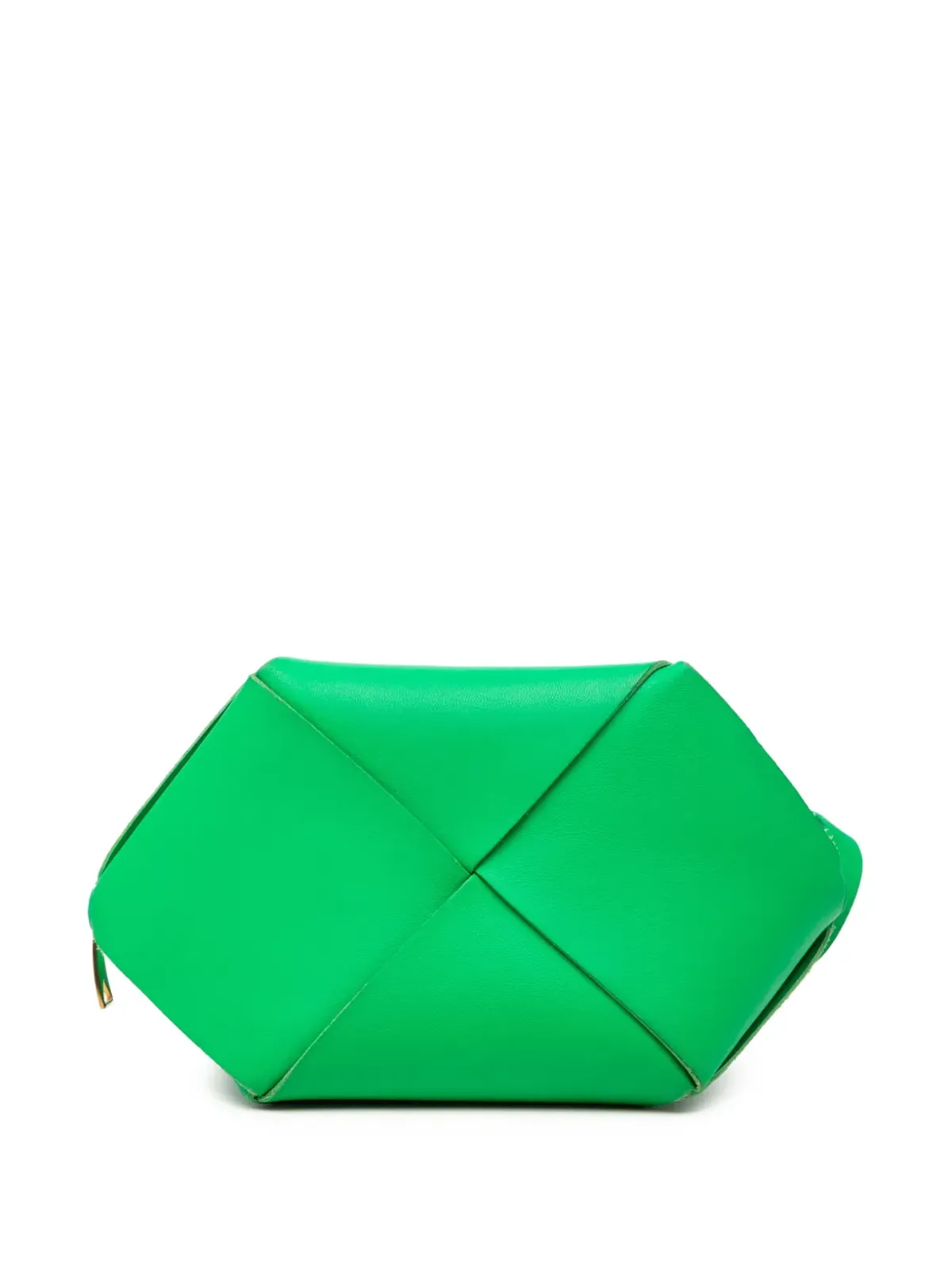 Bottega Veneta Pre-Owned ミニ ナパレザー イントレチャート Origami クロスボディバッグ グリーン - 画像4