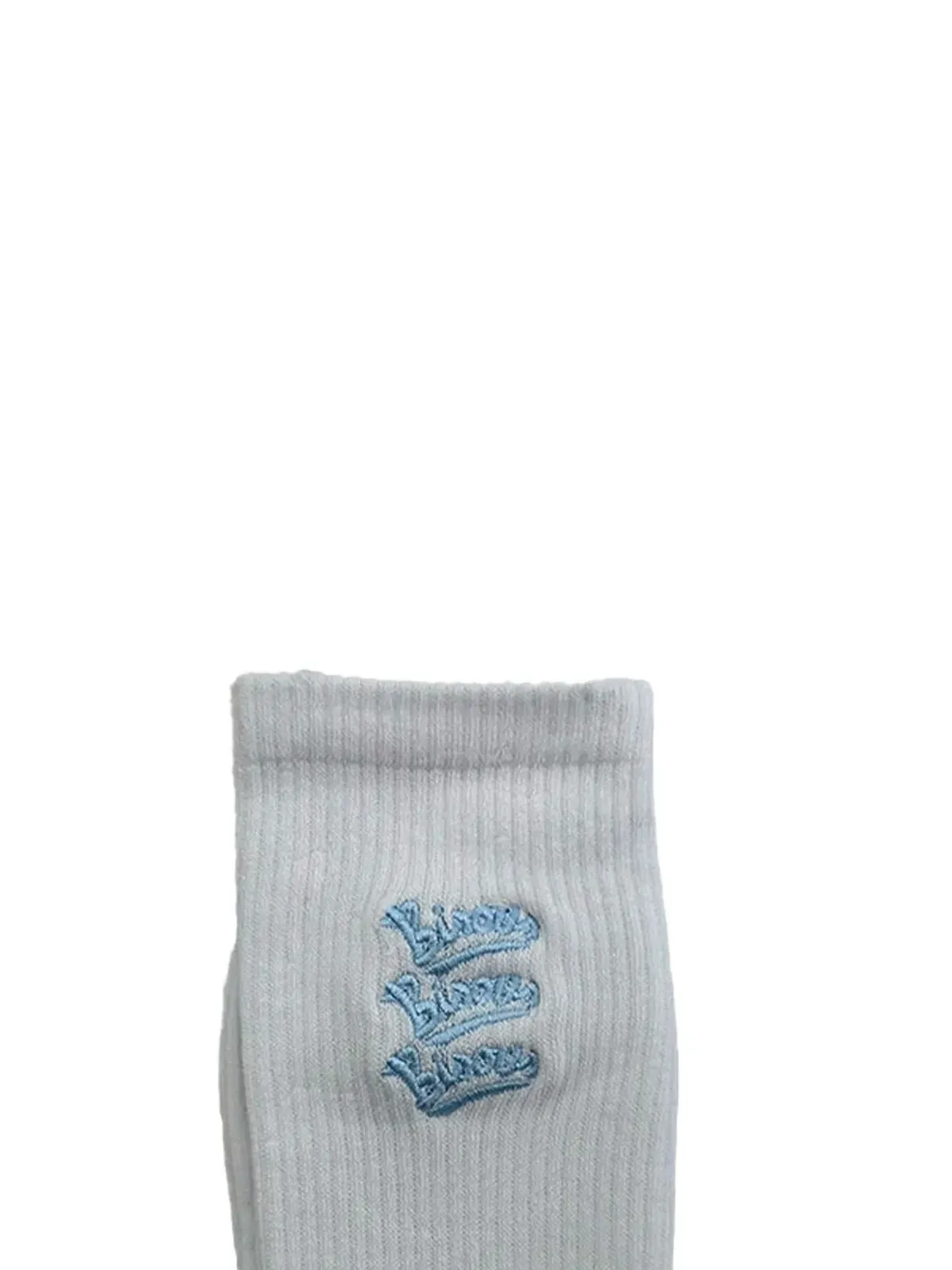 Bisous Skateboards 刺繍ソックス - グレー - 画像2