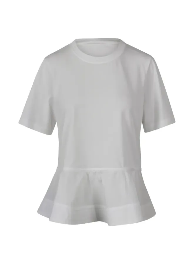 Jovonna Jovonna フレアヘムTシャツ - Whiteの商品画像