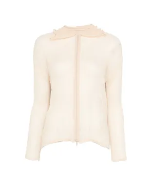 Pleats Please Issey Miyake chiffon twisted top - Neutrals - サムネイル1