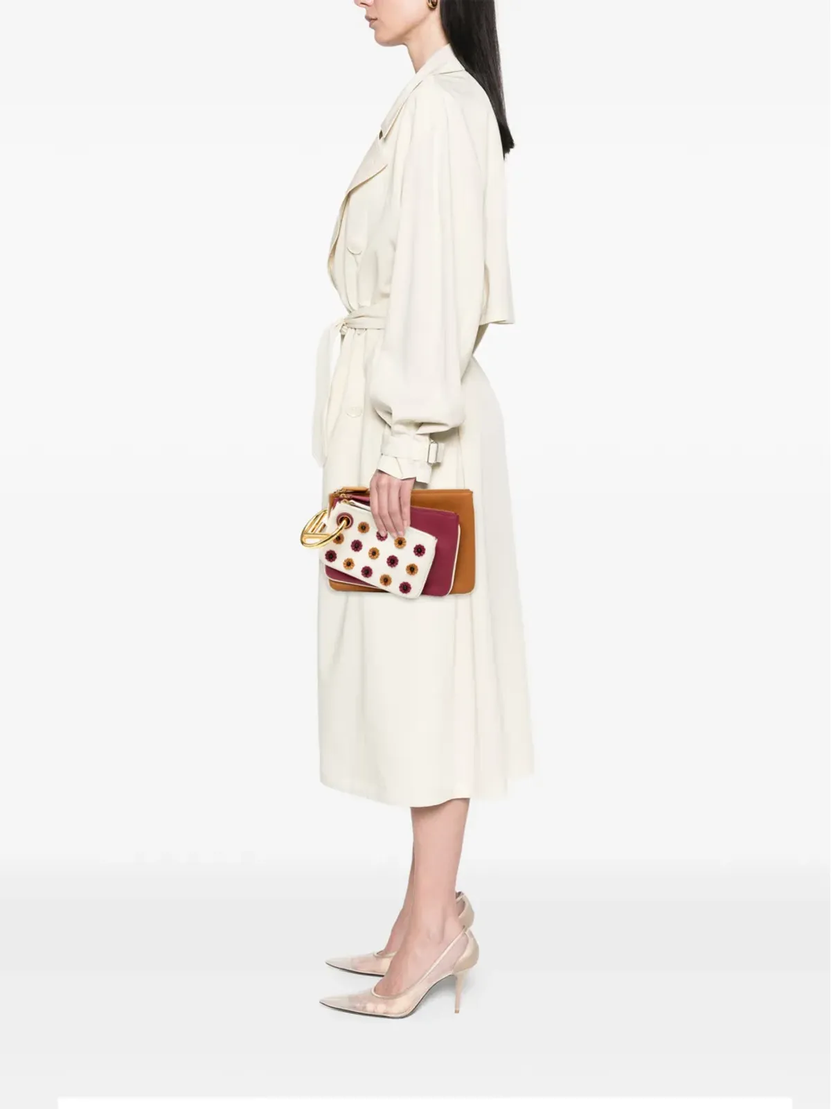 Fendi ビンテージ フラワーランド トリプレット クラッチバッグ - 画像2