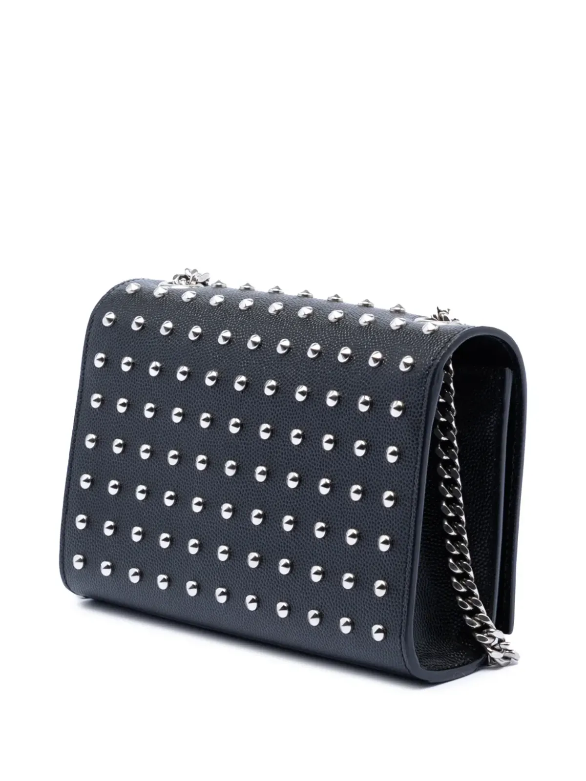 Saint Laurent Pre-Owned 2014 Mini Grain De Poudre Studded Kate shoulder bag - Black - 画像3