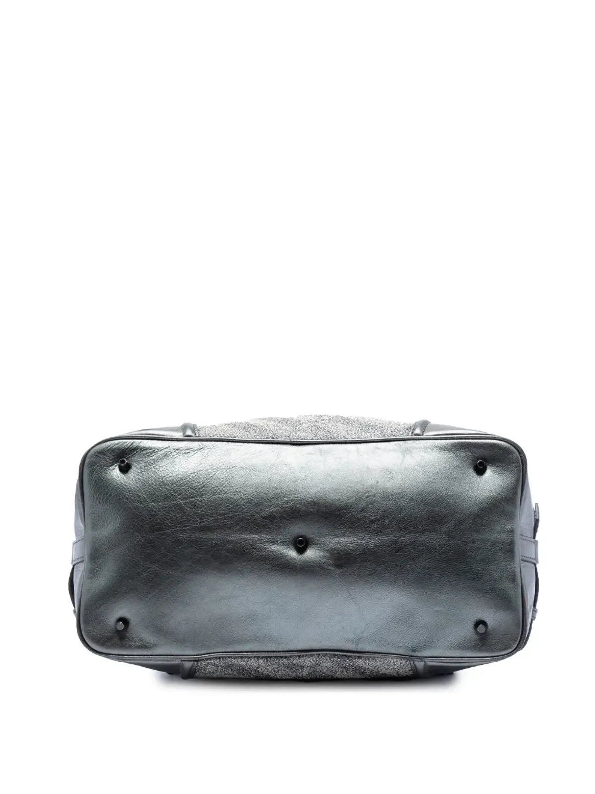 Burberry Pre-Owned グリッター・スモーク・チェック・キャンバス・チェック・サッチェル - Silver - 画像4