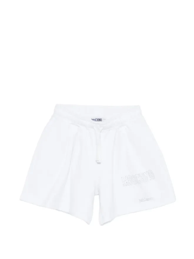 Moschino Kids Moschino Kids drawstring logo shorts - Whiteの商品画像