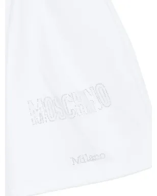 Moschino Kids drawstring logo shorts - White - サムネイル3