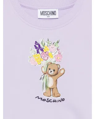 Moschino Kids 花柄テディベアプリントスウェットシャツ - サムネイル3
