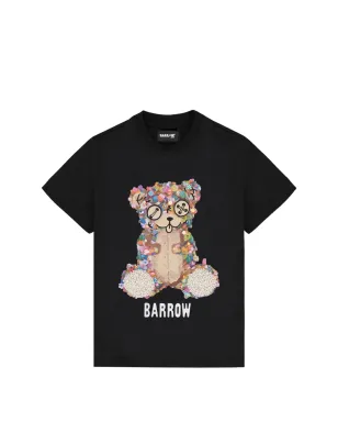 Barrow kids 刺繍グラフィックTシャツ ブラック - サムネイル1