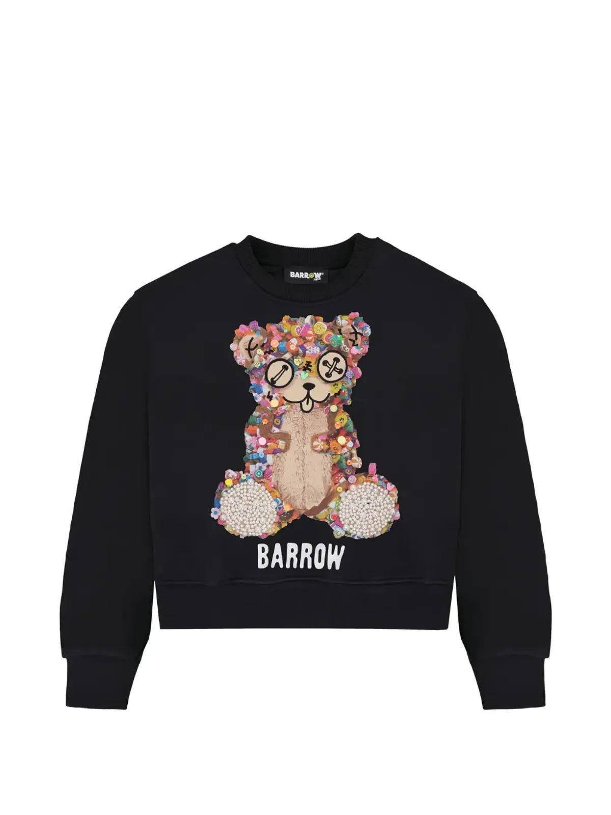 Barrow kids embroidery regular sweatshirt - Black - 画像1